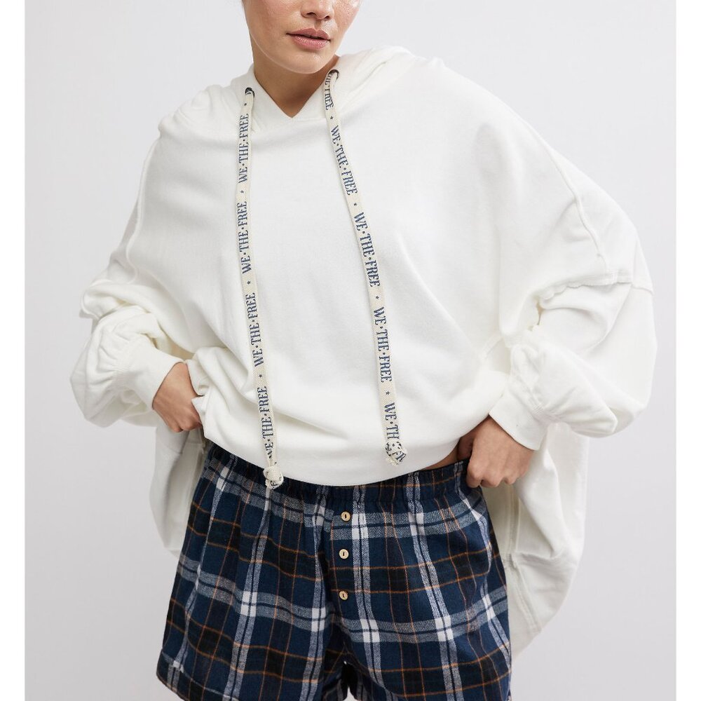 FREE PEOPLE Sunday Morning Boxer Shorts / Midnight Combo - Picture 4 of 7